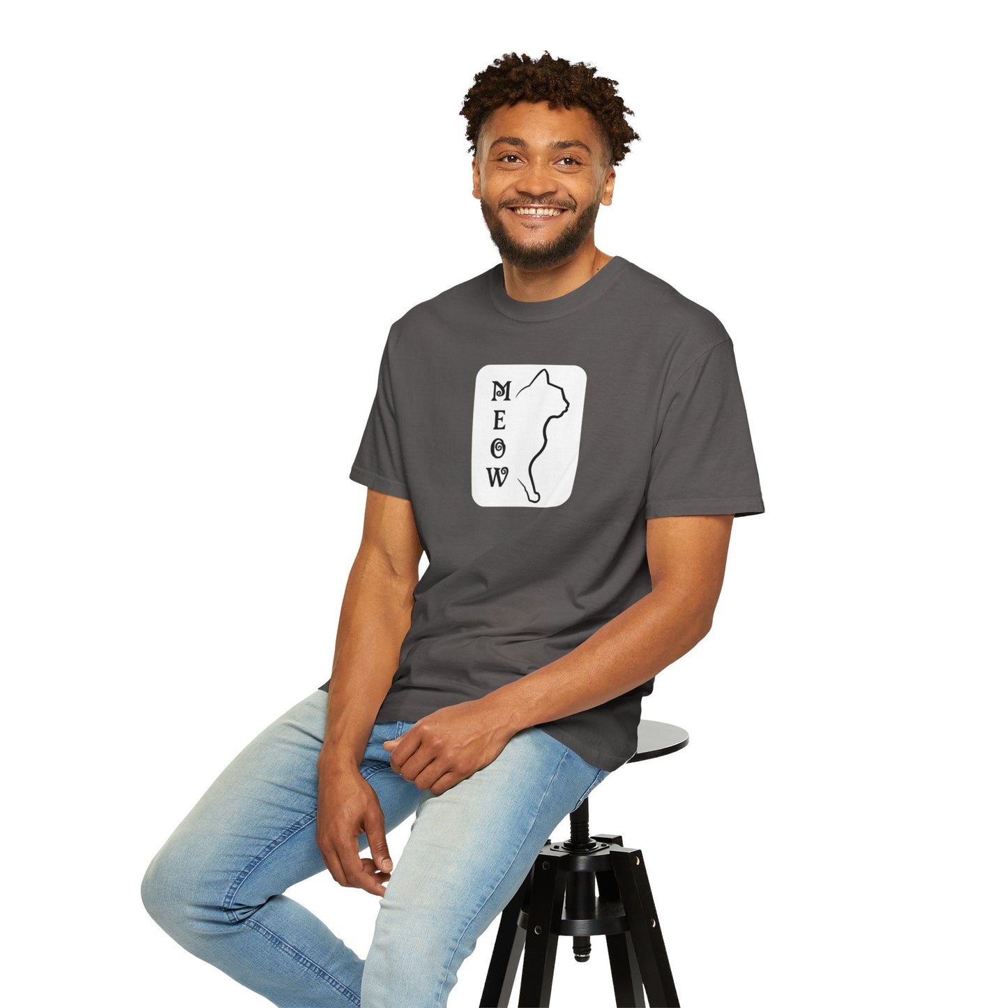 Boxy Meow Unisex Garment-Dyed T-shirt