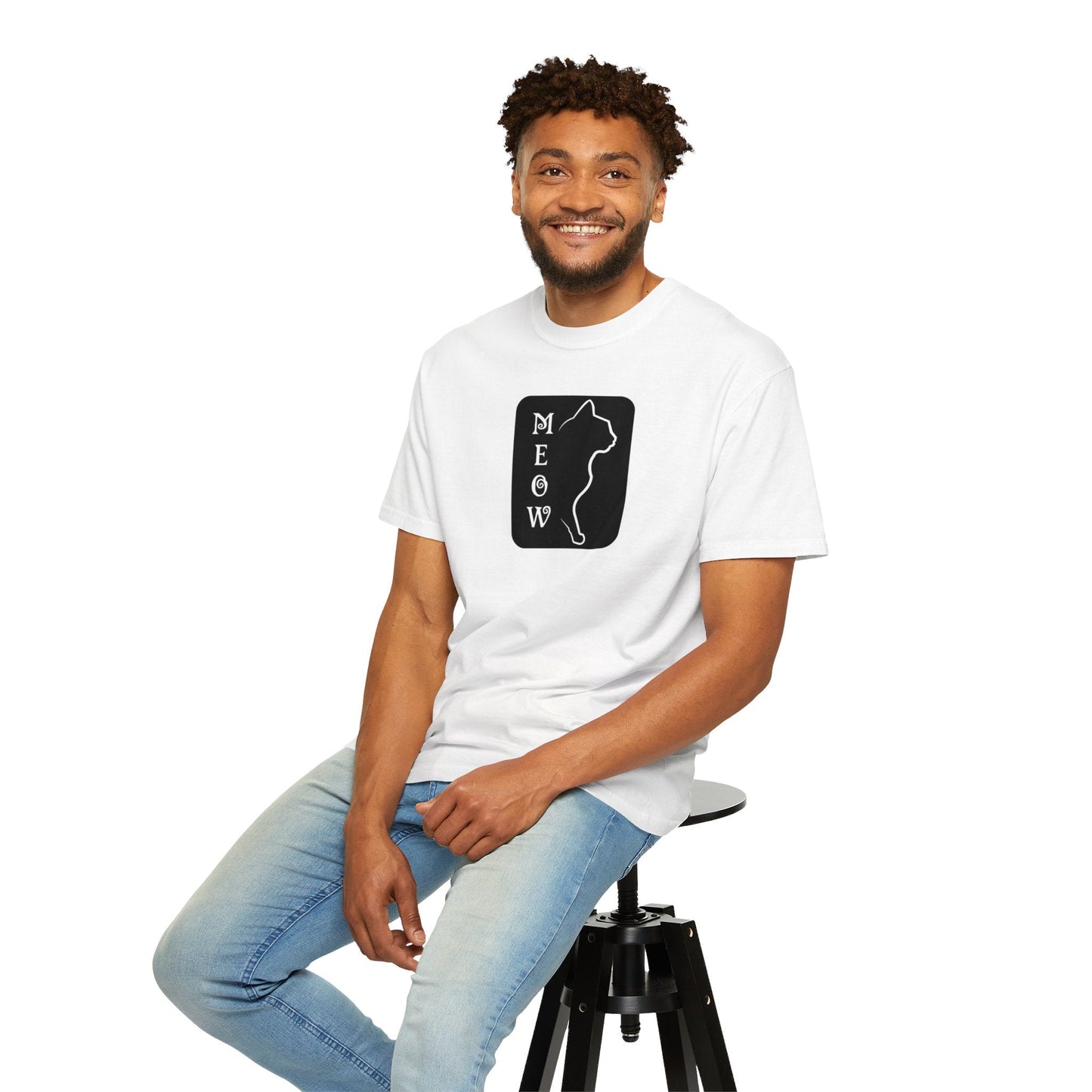 Boxy Meow Unisex Garment-Dyed T-shirt