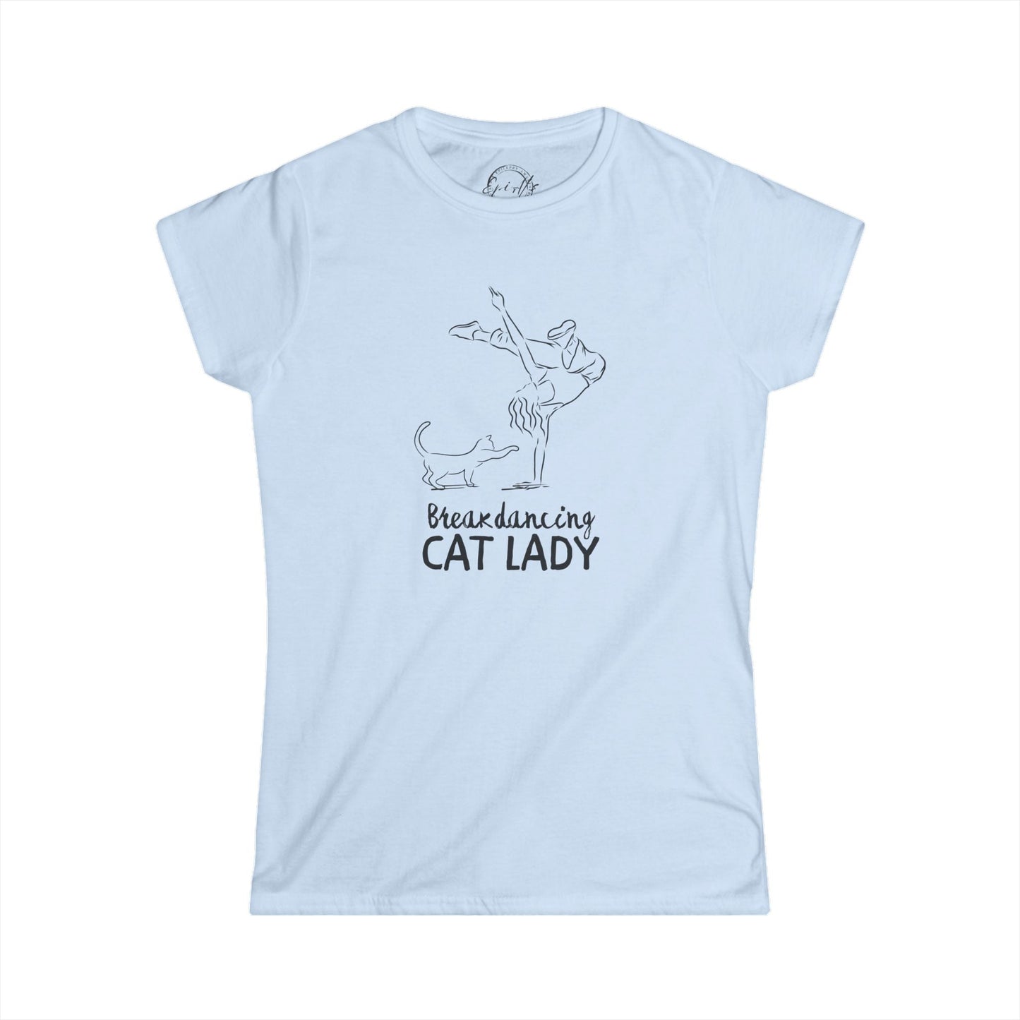 Breakdancing Cat Lady Softstyle Tee
