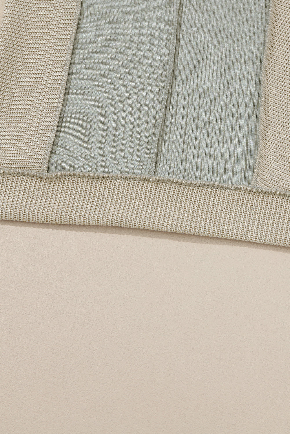 Skylar Long Sleeve Textured Knit Patchwork Hoodie - Aaria Tees