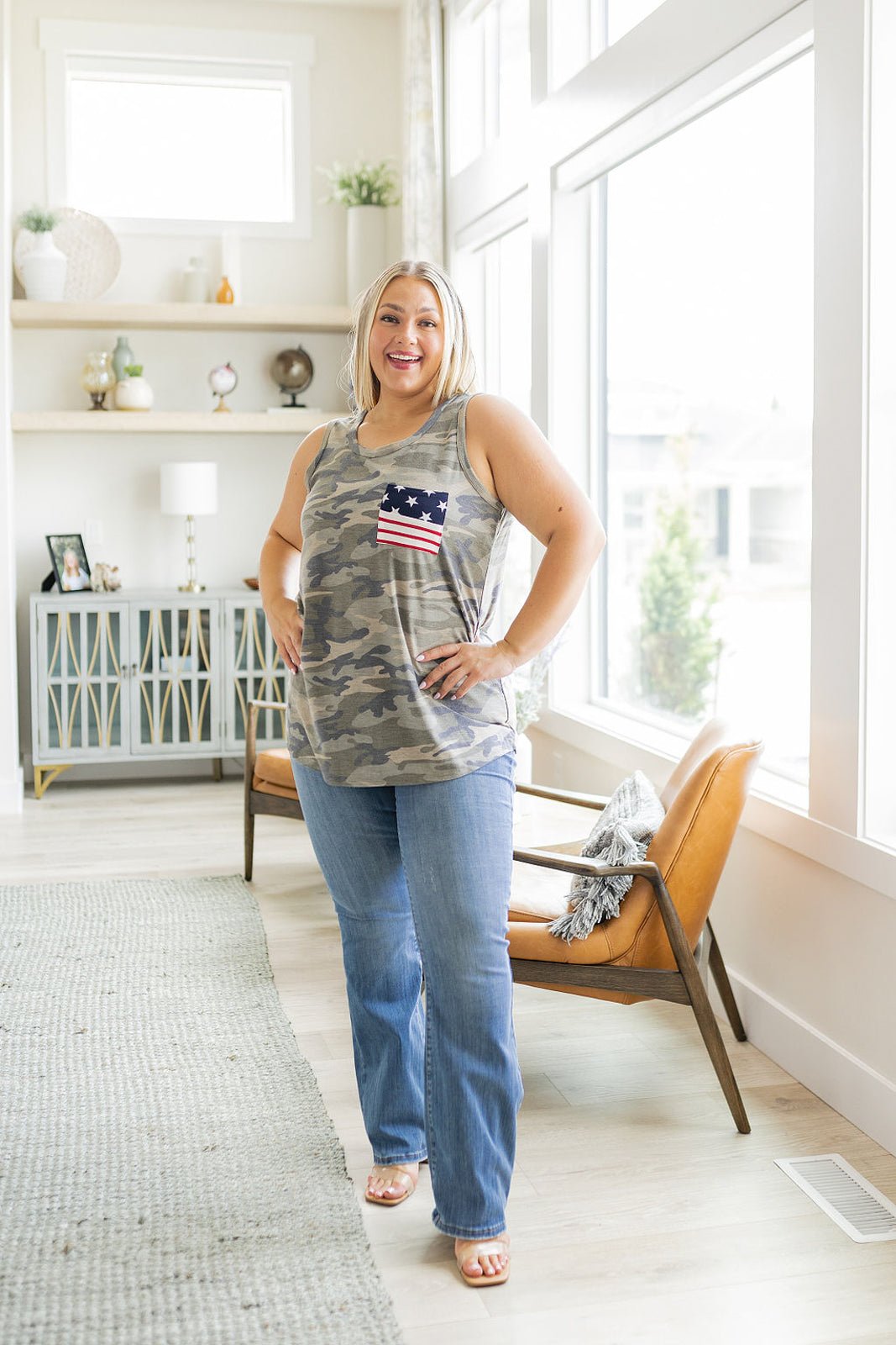 Camouflage Flag Pocket Tank (Online Exclusive)