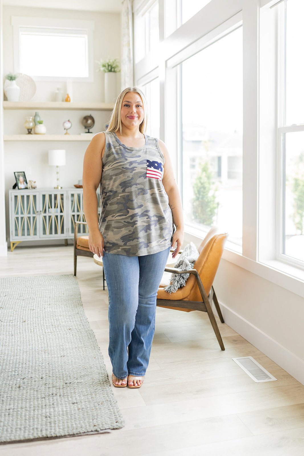 Camouflage Flag Pocket Tank (Online Exclusive)