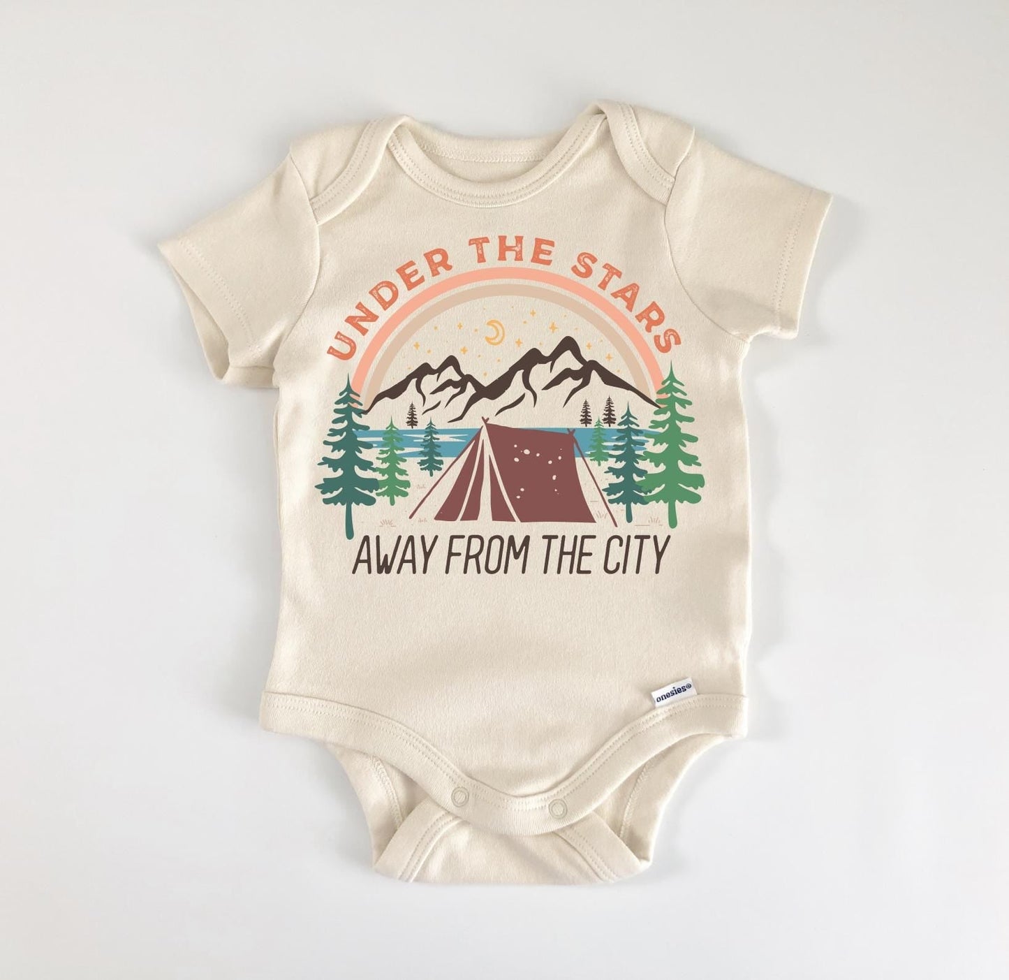 Camping City Stars - Baby Boy Girl Clothes Infant Bodysuit Funny Cute Newborn