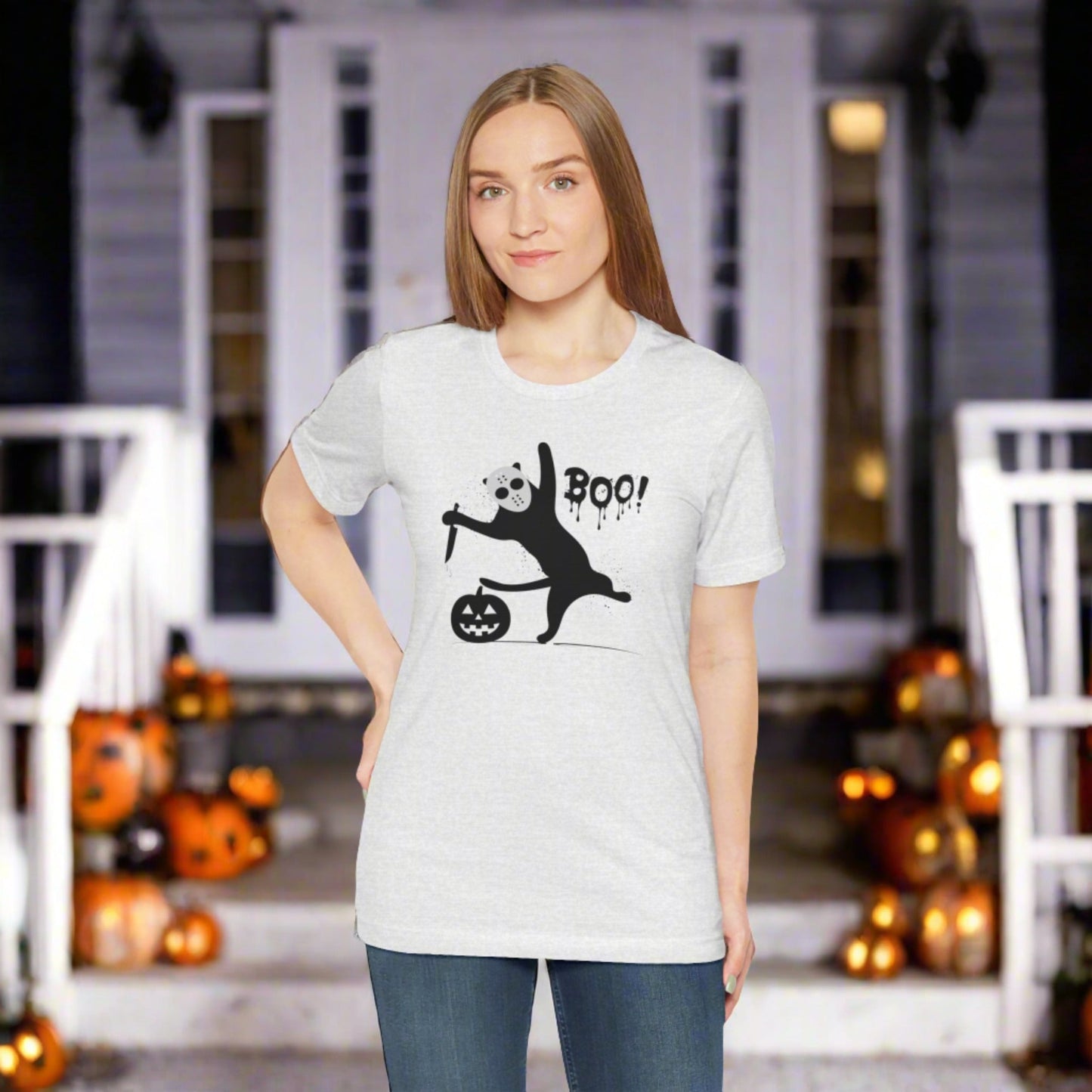 Cat Boo Unisex Jersey Short Sleeve Tee