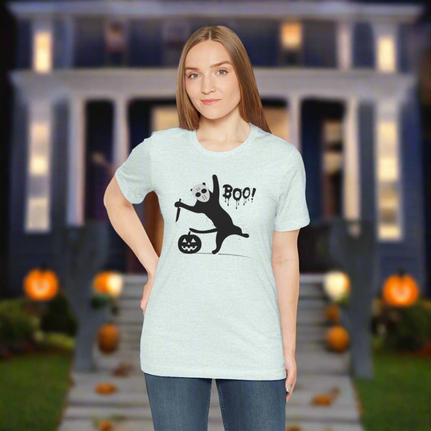 Cat Boo Unisex Jersey Short Sleeve Tee