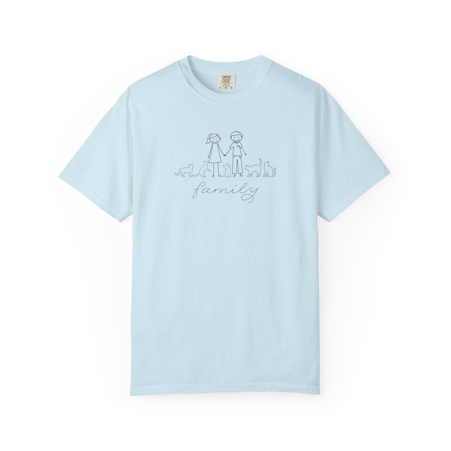 Cat Family Bond Unisex Garment-Dyed T-shirt