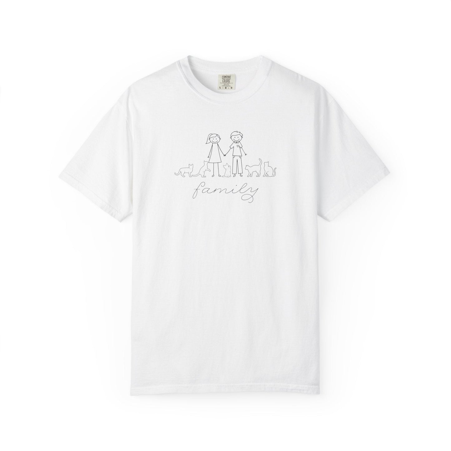 Cat Family Bond Unisex Garment-Dyed T-shirt