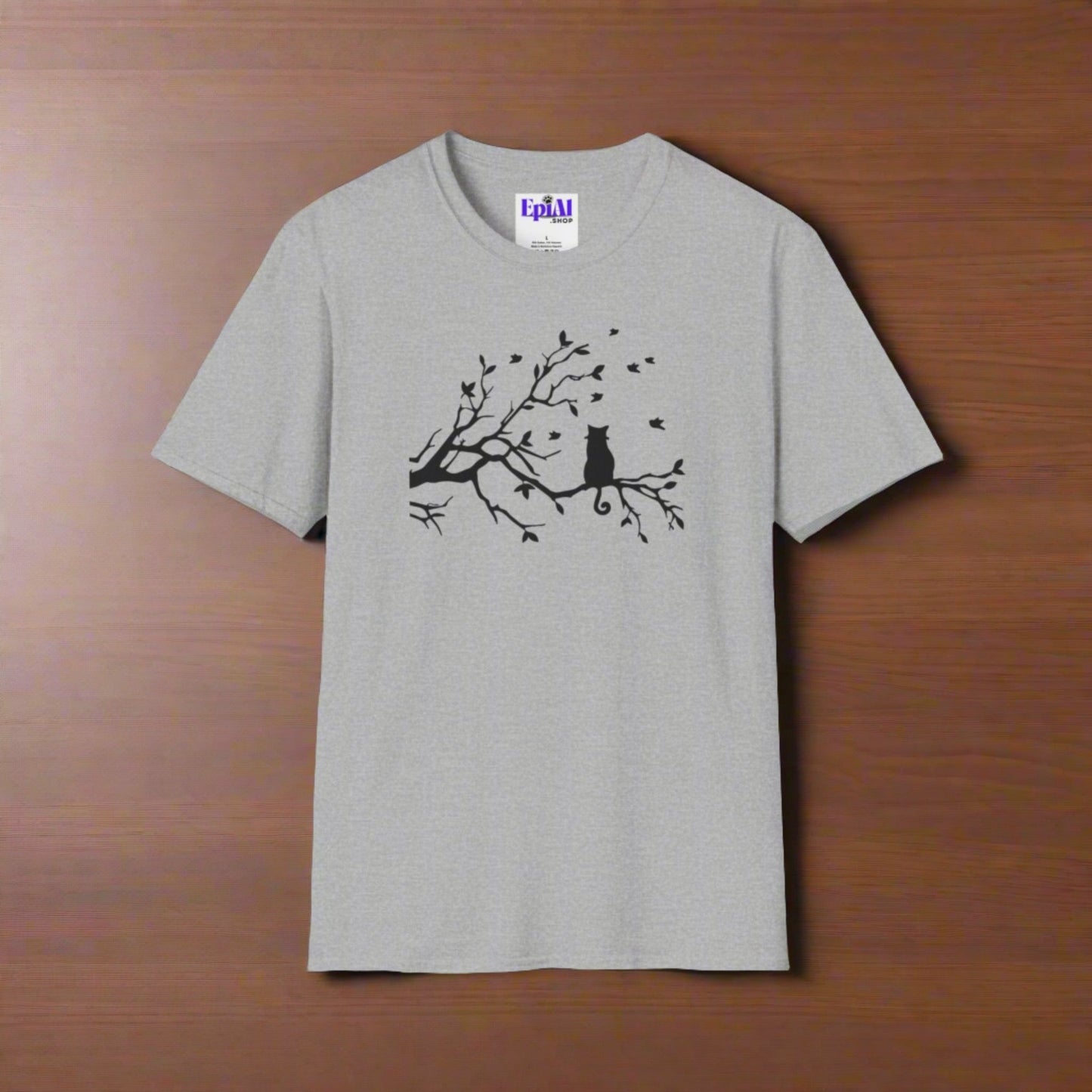 Cat in a Tree Unisex Softstyle T-Shirt