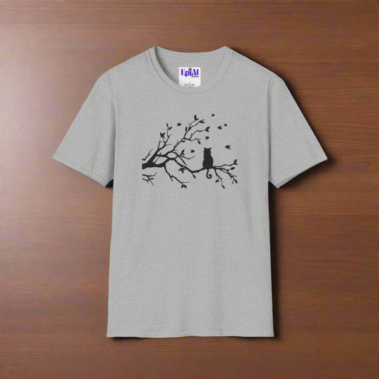 Cat in a Tree Unisex Softstyle T-Shirt