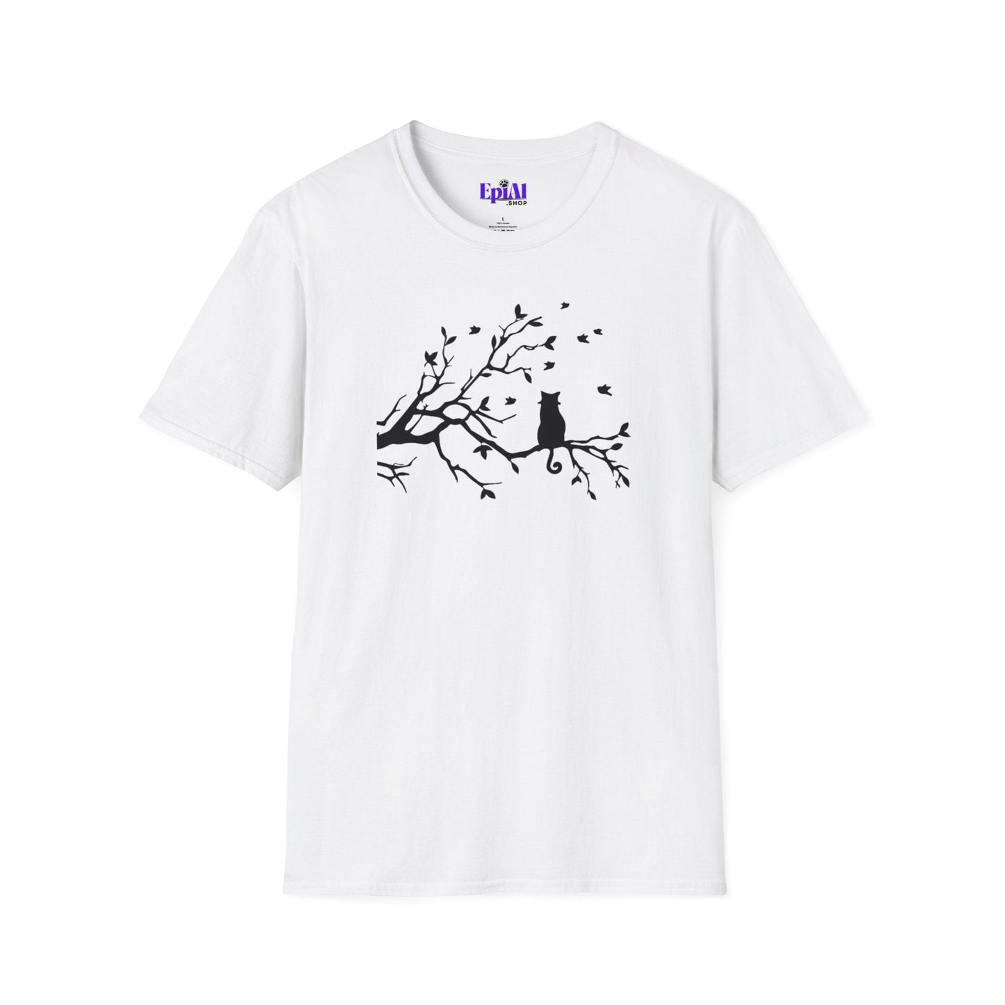 Cat in a Tree Unisex Softstyle T-Shirt