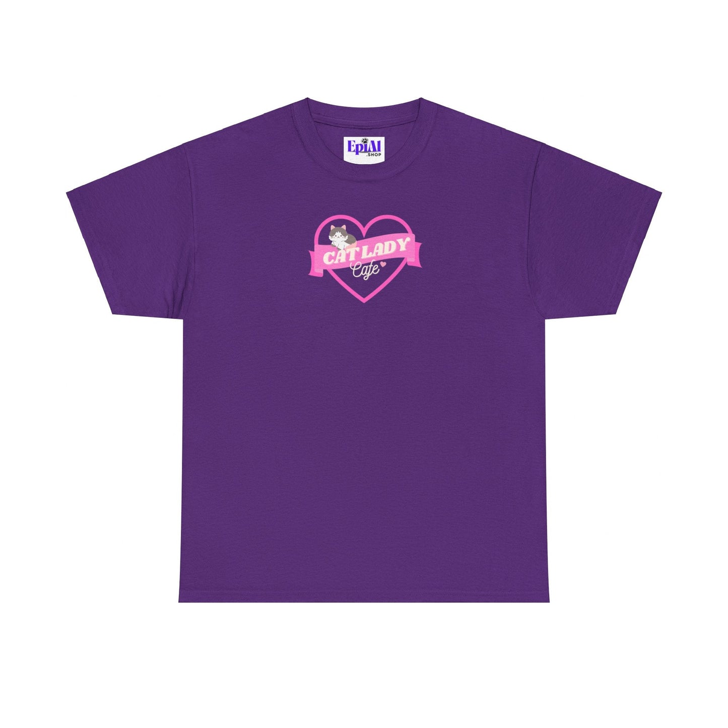 Cat Lady Cafe Unisex Heavy Cotton Tee