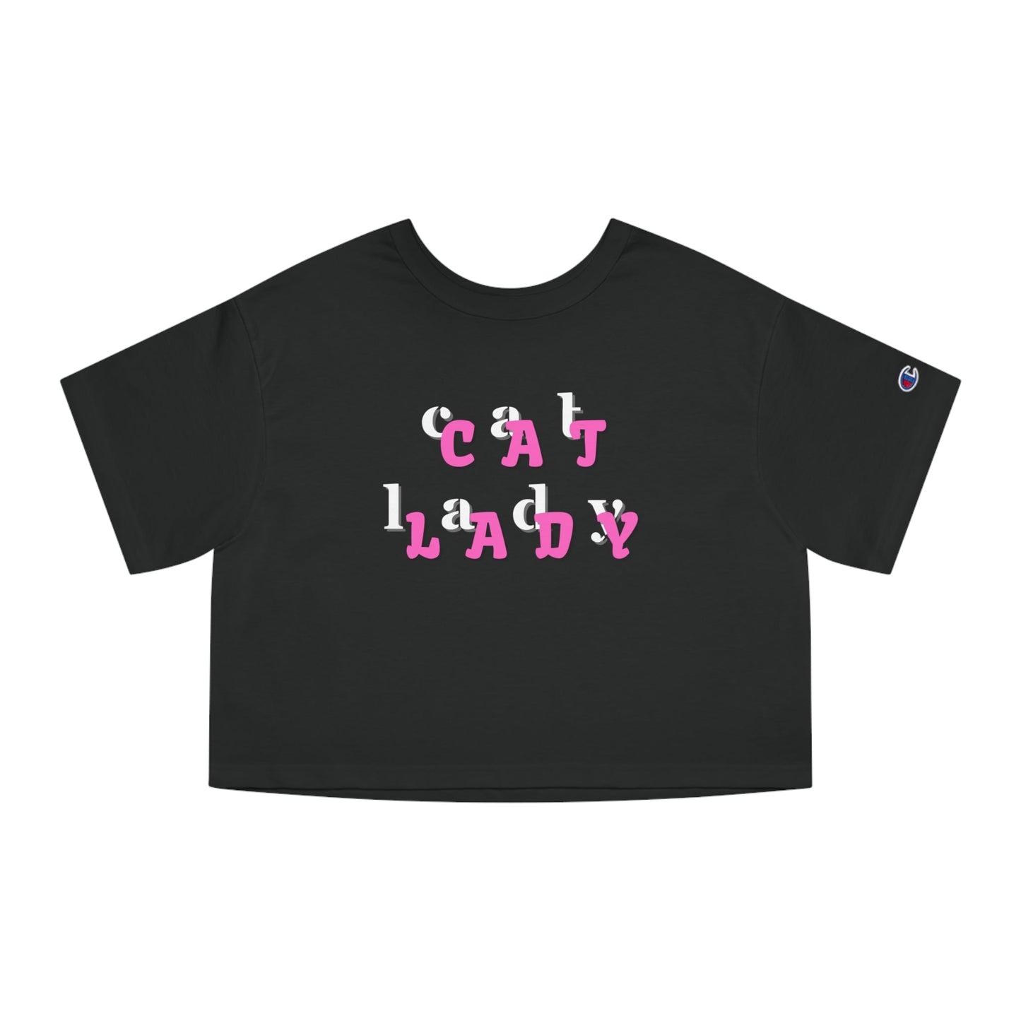 Cat Lady Champion Women's Heritage Cropped T-Shirt