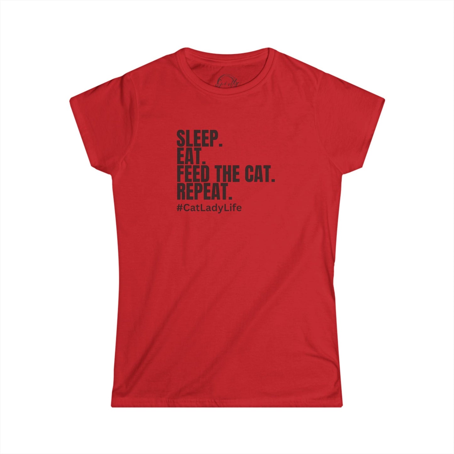 Cat Lady Life Cute Women's Softstyle T-Shirt