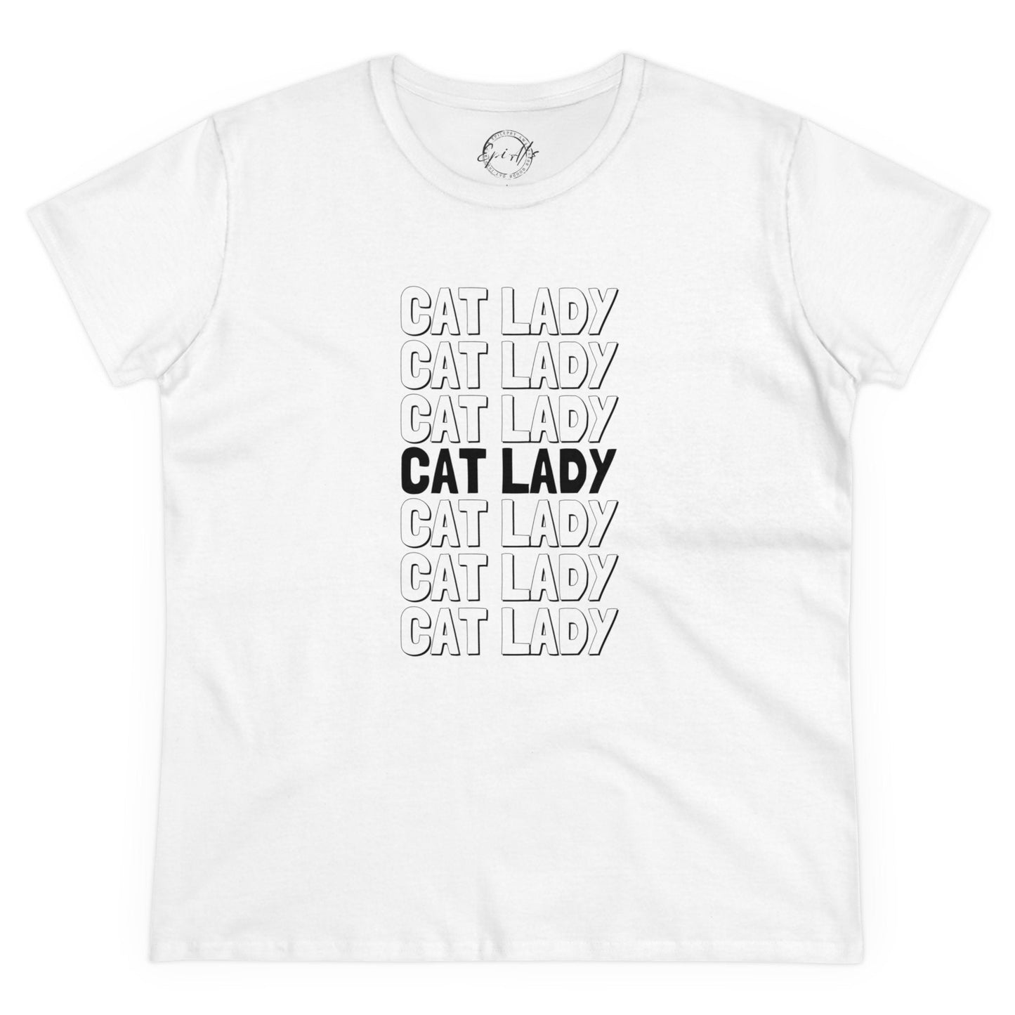 Cat Lady Women's Midweight Cotton Tee
