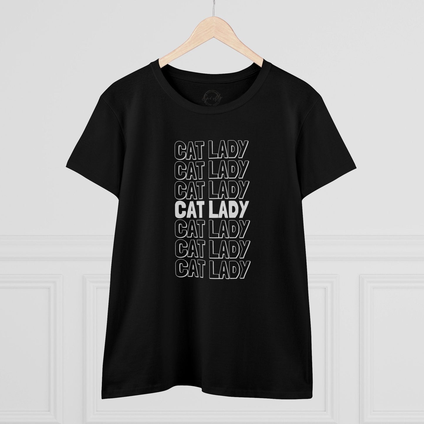 Cat Lady Women's Midweight Cotton Tee