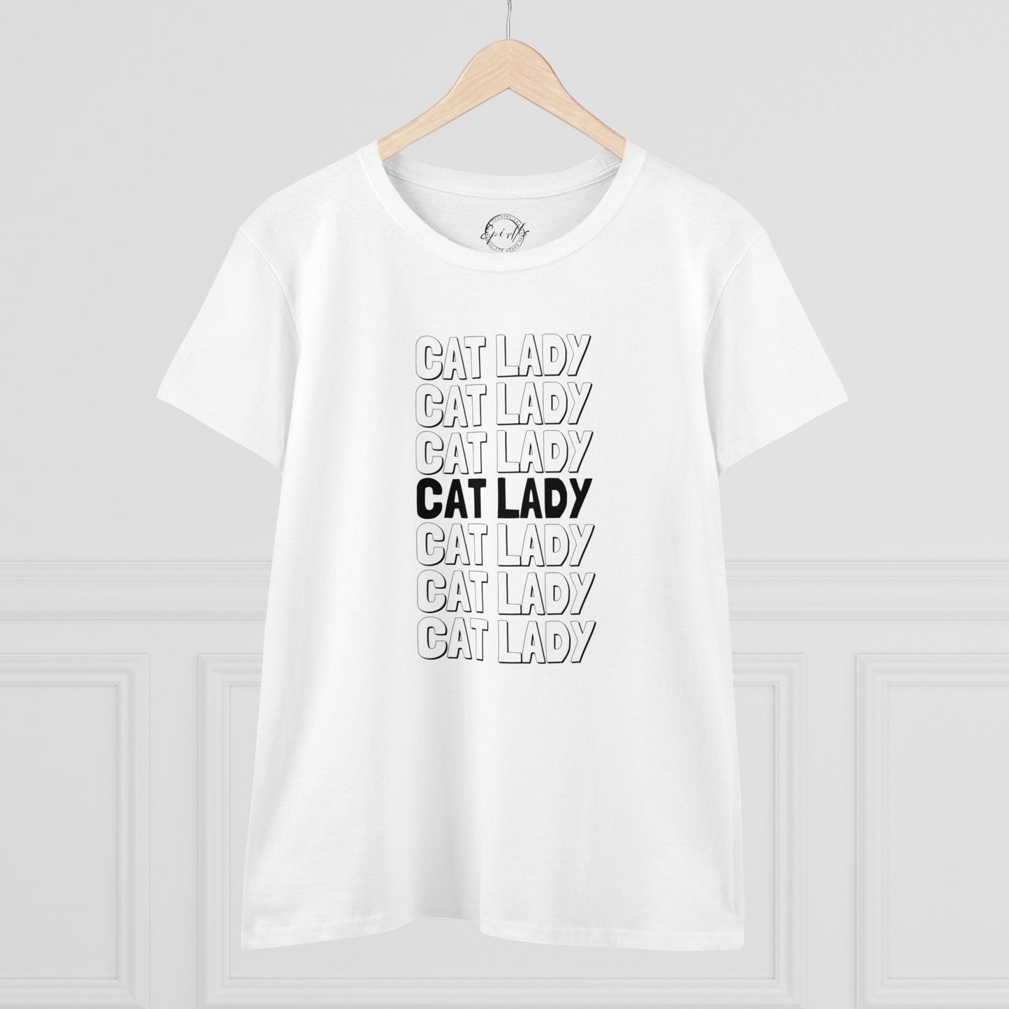 Cat Lady Women's Midweight Cotton Tee