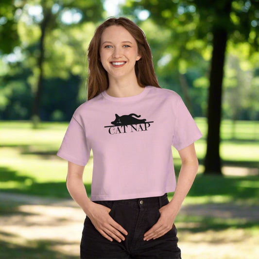 Cat Nap Champion Women's Heritage Cropped T-Shirt