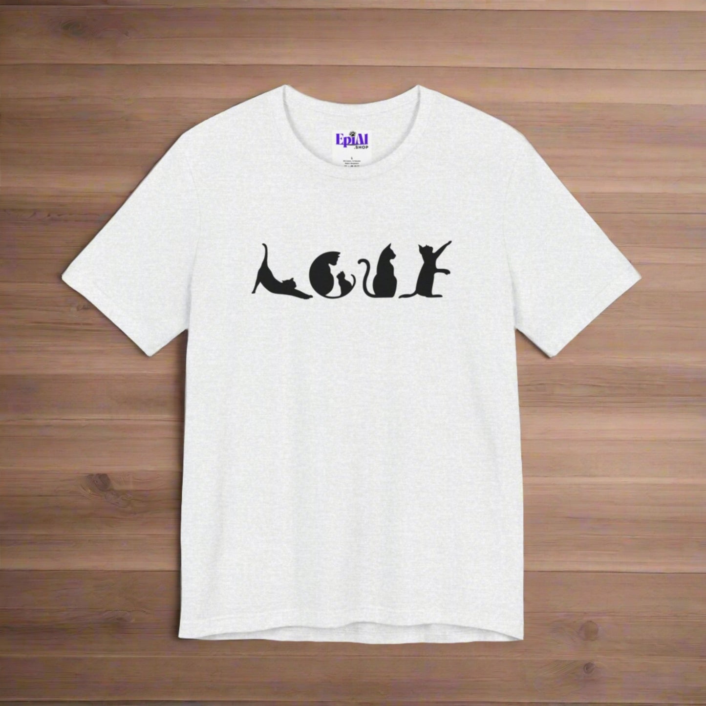 Cat Shaped Love Unisex Jersey Short Sleeve Tee