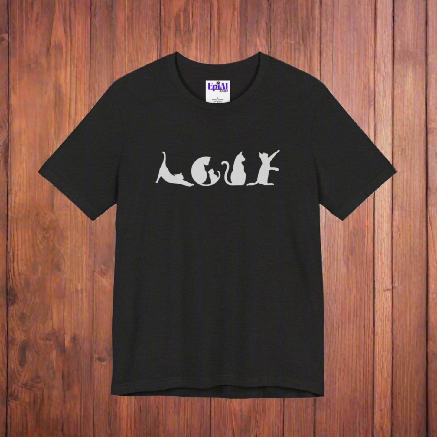 Cat Shaped Love Unisex Jersey Short Sleeve Tee