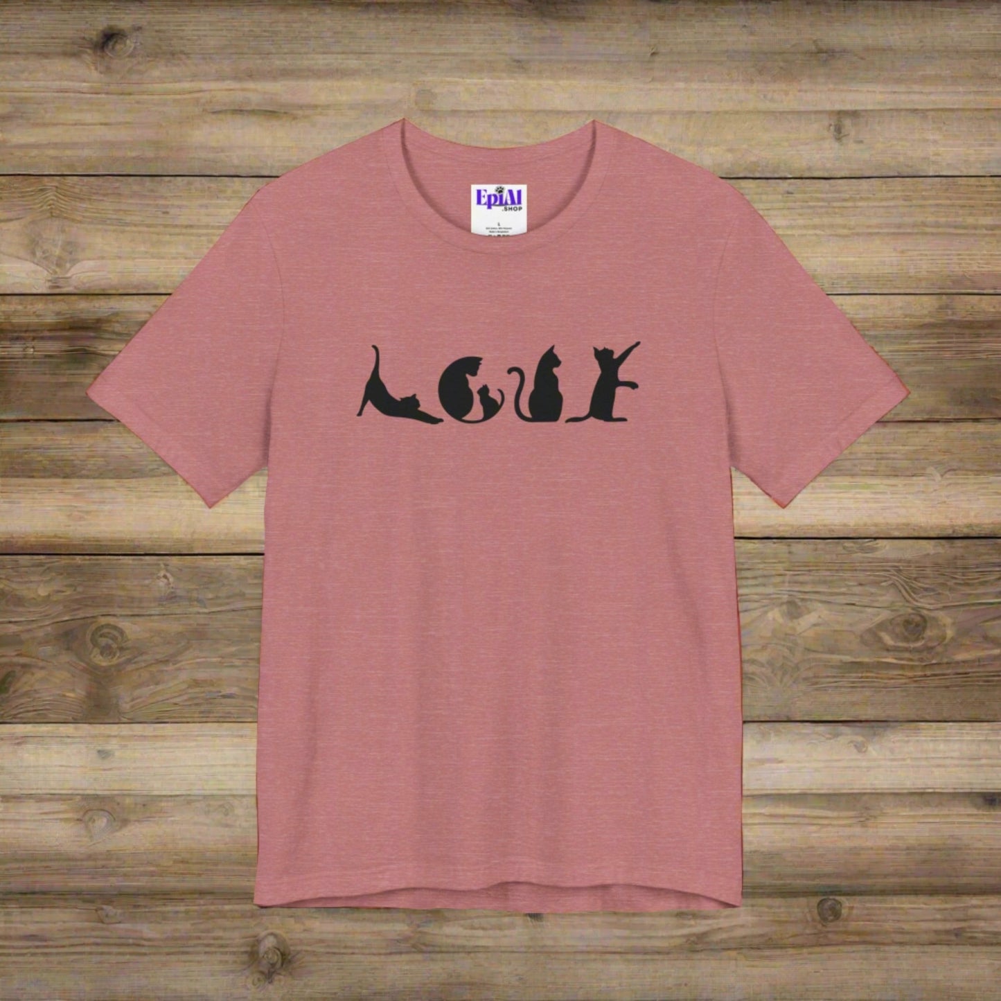 Cat Shaped Love Unisex Jersey Short Sleeve Tee