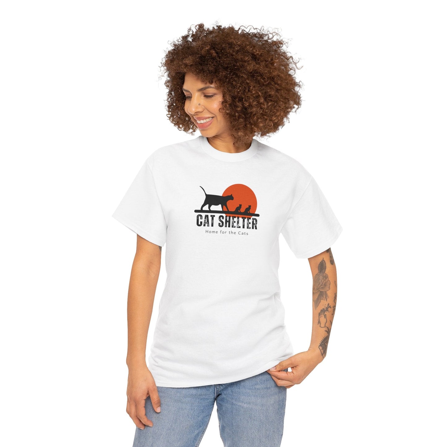 Cat Shelter Unisex Heavy Cotton Tee