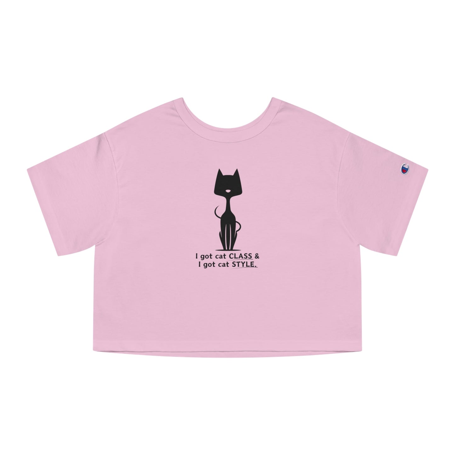 Cat Style Champion Women's Heritage Cropped T-Shirt
