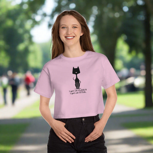 Cat Style Champion Women's Heritage Cropped T-Shirt
