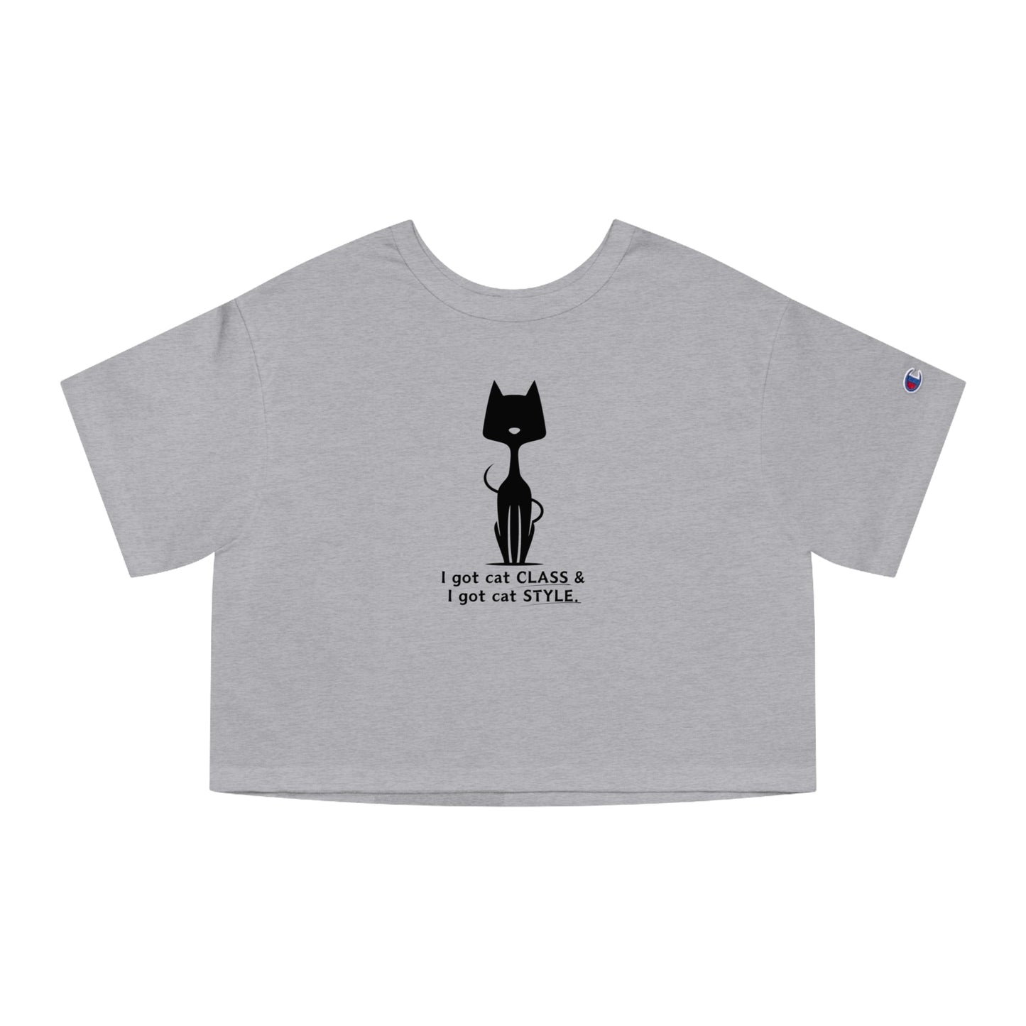 Cat Style Champion Women's Heritage Cropped T-Shirt