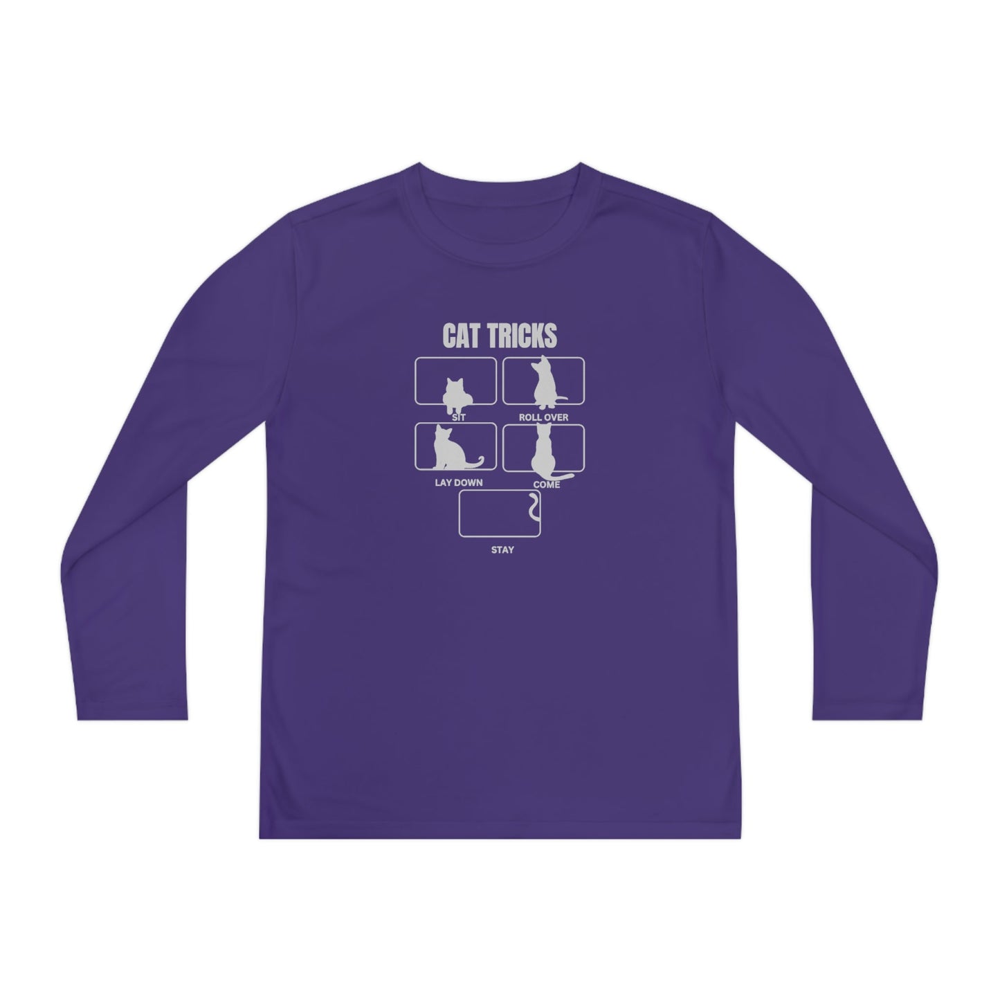 Cat Tricks Youth Long Sleeve Competitor Tee