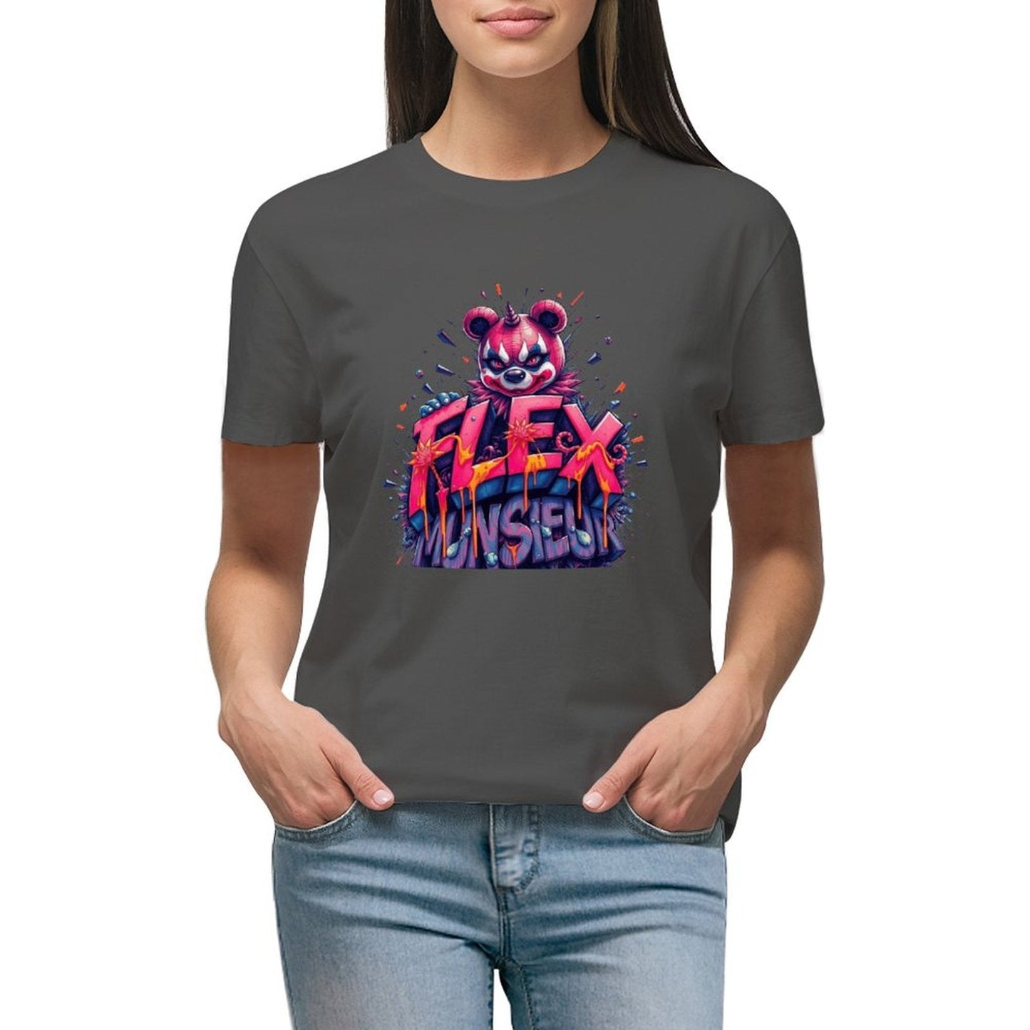 **Sale** Women's Munsieur T-shirt "Flex" Streetwear for Her