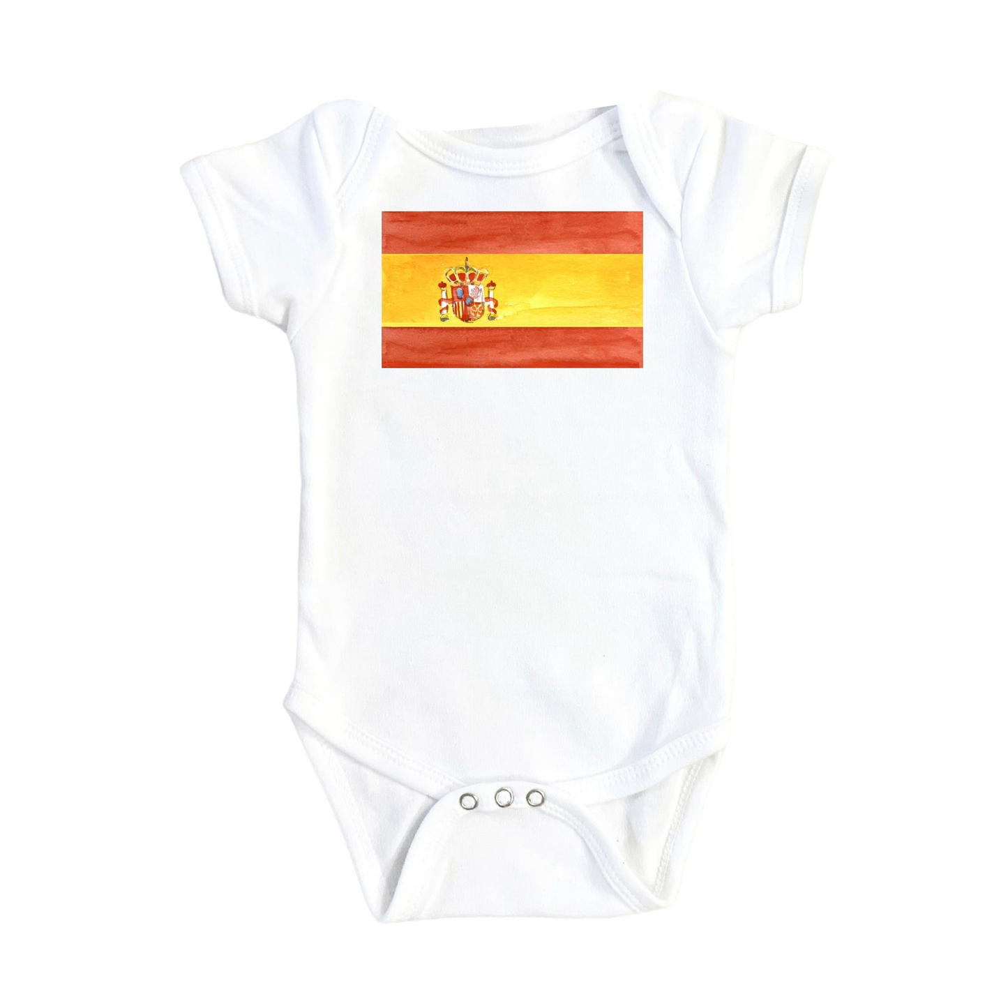 Spain Flag Alone - Baby Boy Girl Clothes Infant Bodysuit Funny Cute Newborn