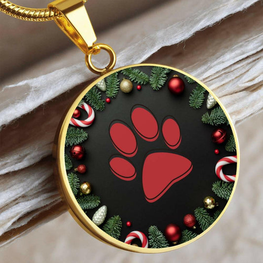 Christmas Paw Necklace