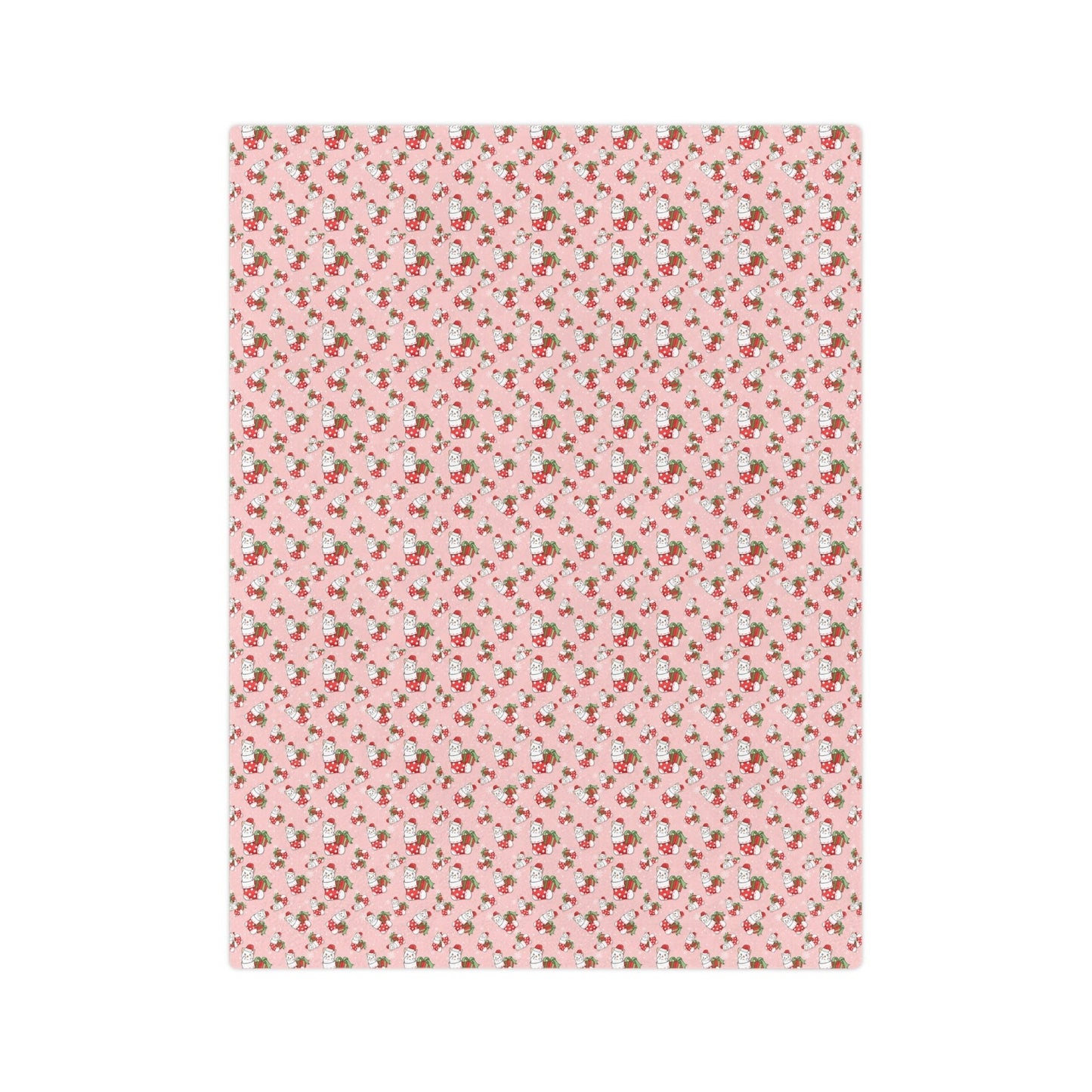 Christmas Stocking Kitty Velveteen Minky Blanket