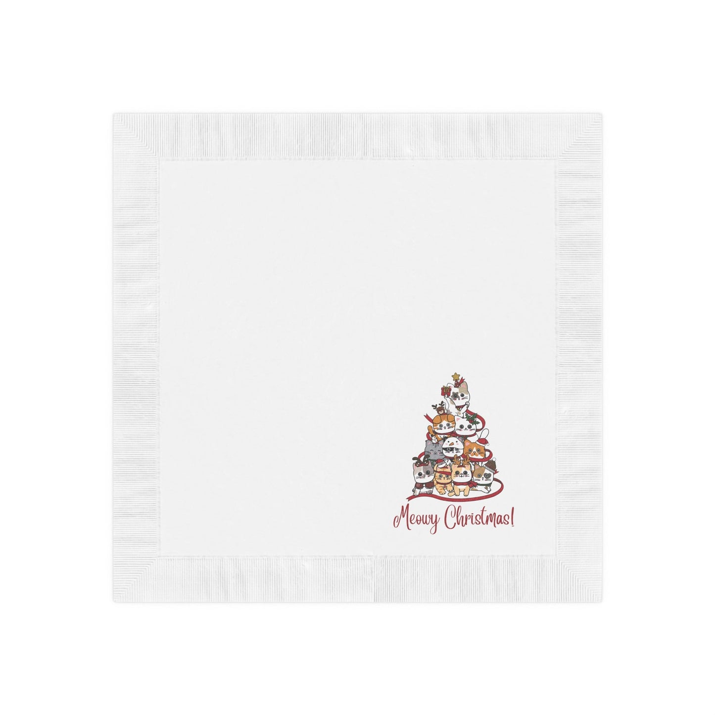Christmas White Coined Napkins