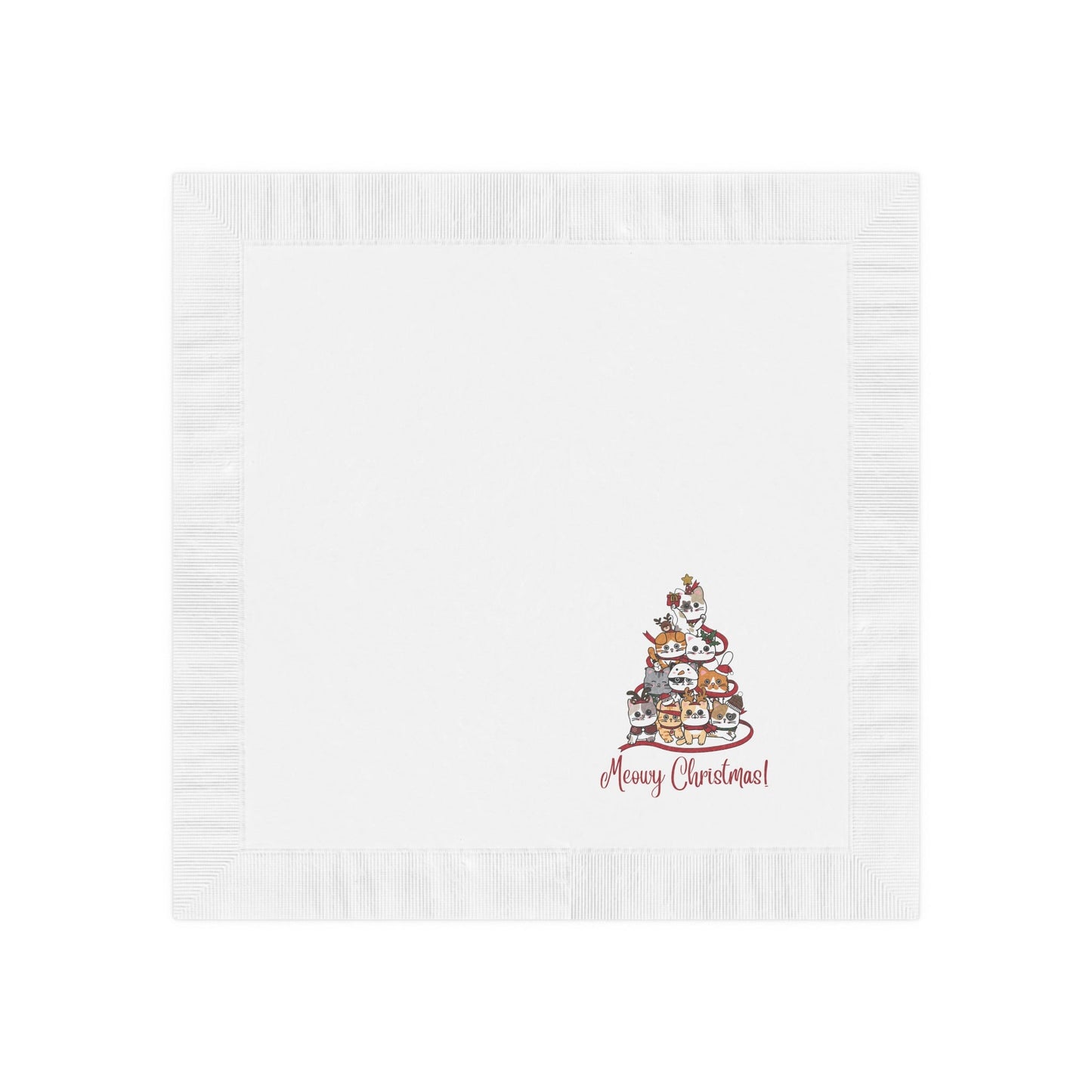 Christmas White Coined Napkins