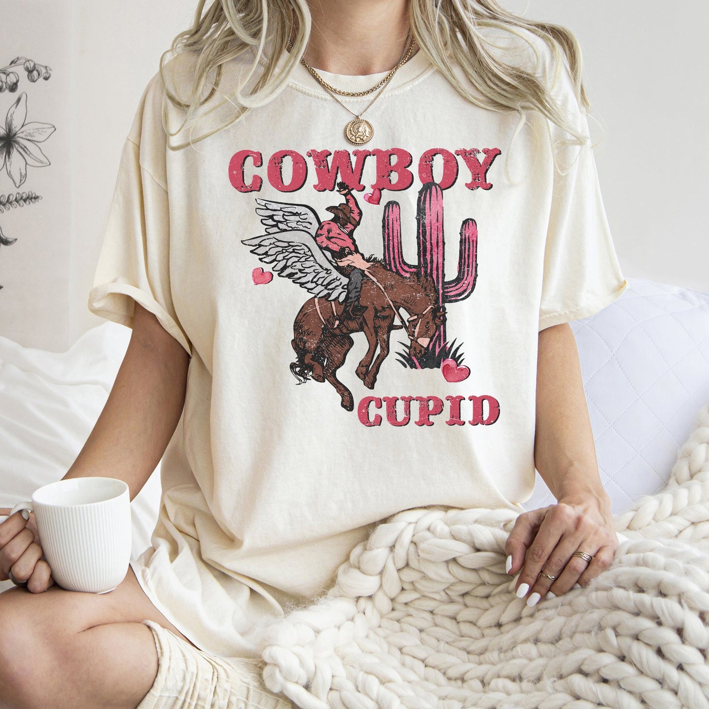 Cowboy Cupid, Horse, Western, Country, Comfort Colors Tshirt, Valentine's Day