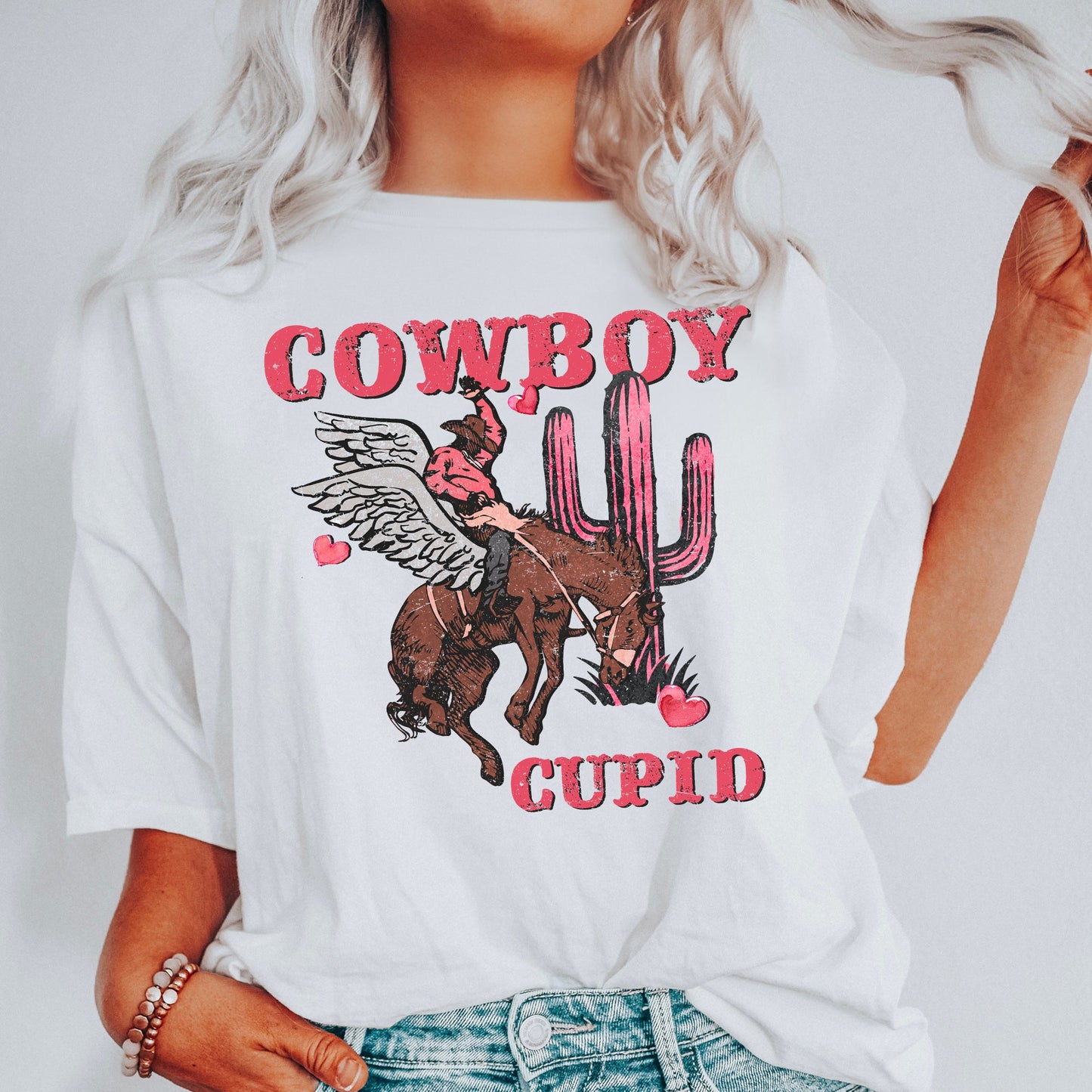 Cowboy Cupid, Horse, Western, Country, Comfort Colors Tshirt, Valentine's Day