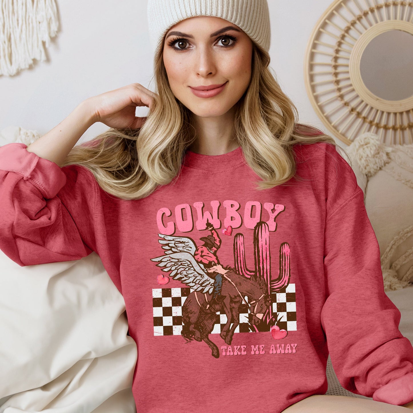 Cowboy Take Me Away, Western, Country, Sweatshirt, Valentine's Day