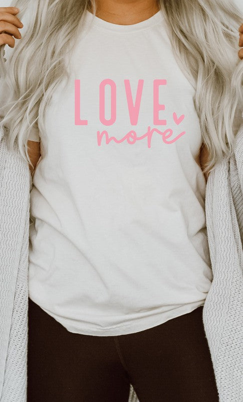 Love More Heart Graphic Tee - Aaria Tees