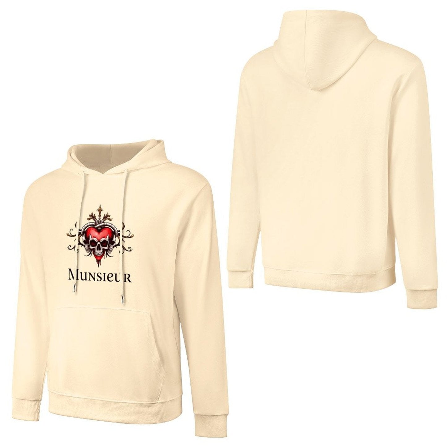 Munsieur Deadly Love: Skull Hoodie for Men