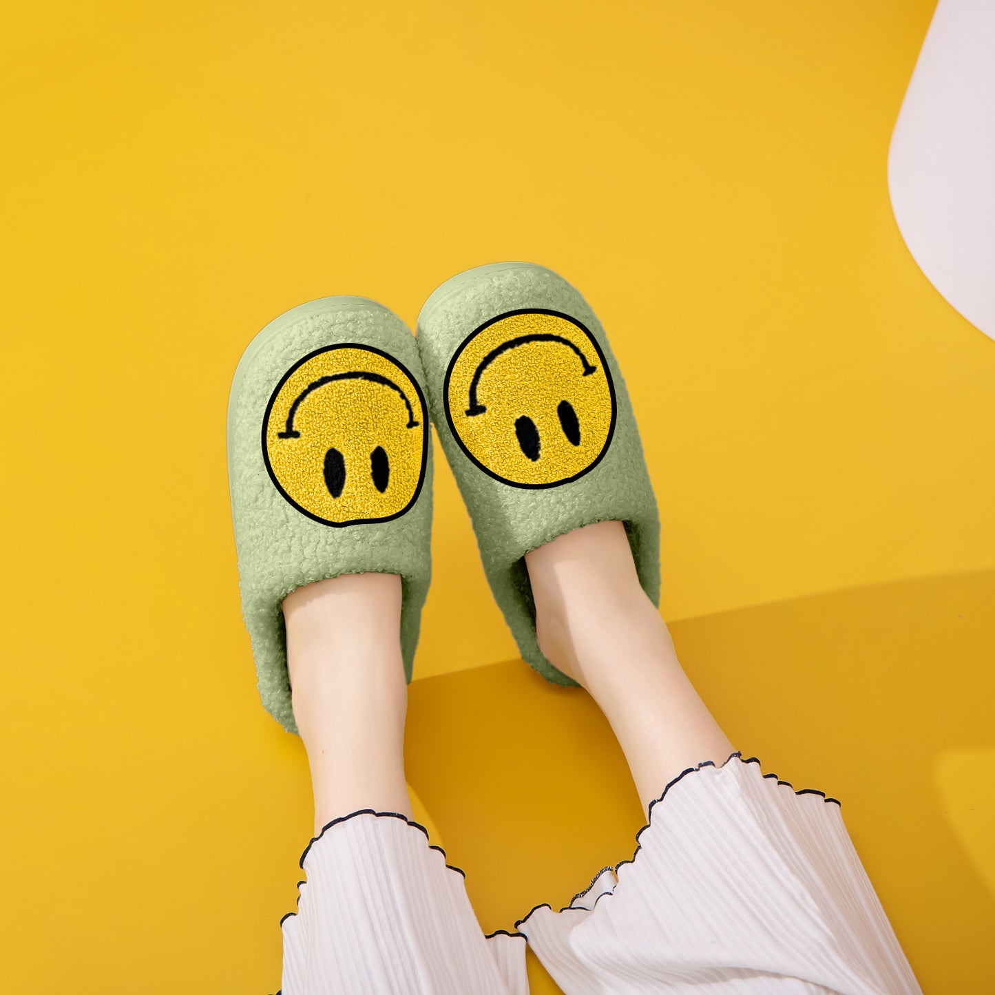 Melody Smiley Face Slippers - Aaria Tees Aaria Tees