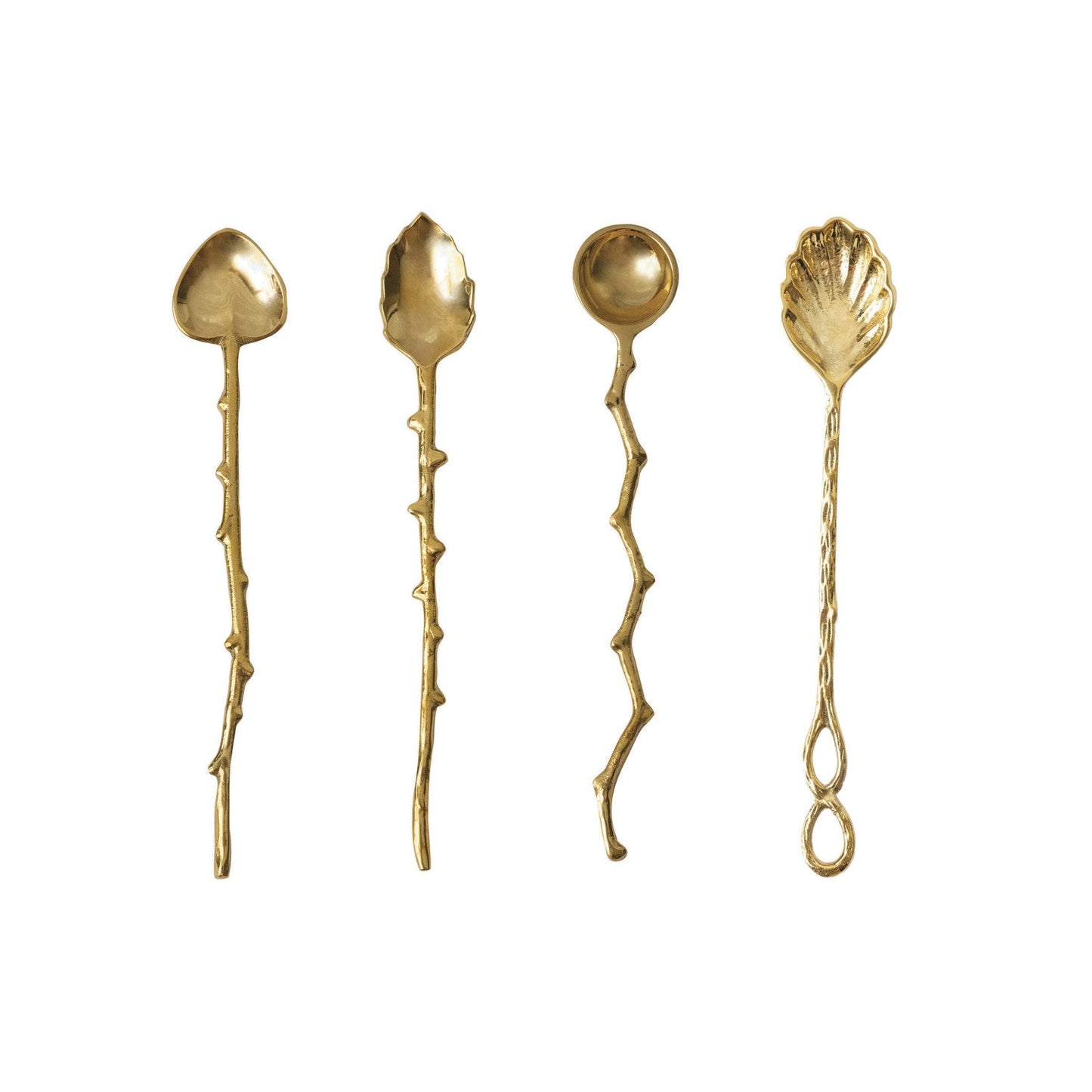 Brass Spoon w/ Twig Shaped Handle