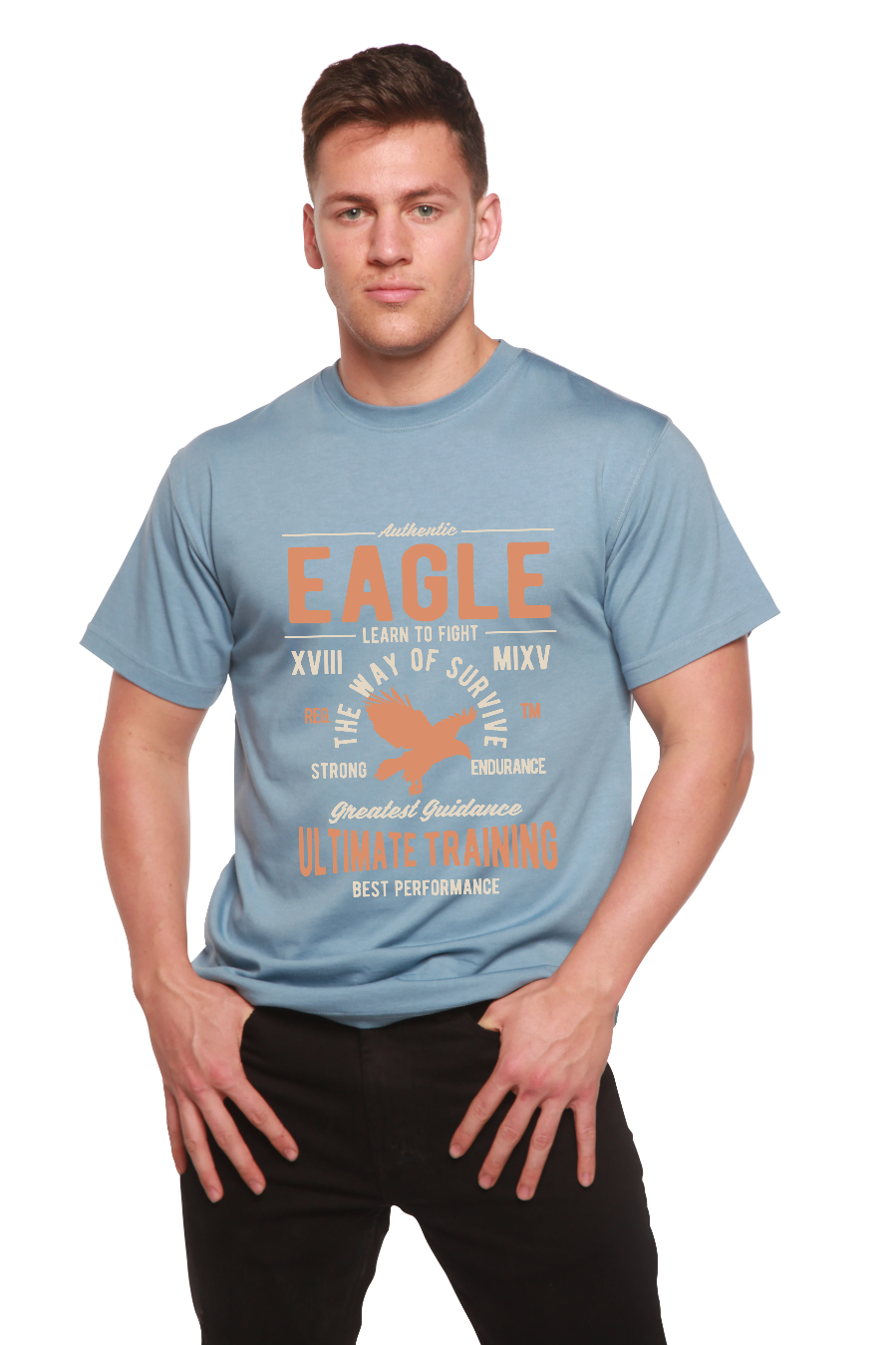 Eagle Men's Bamboo Viscose/Organic Cotton Short Sleeve Graphic T-Shirt