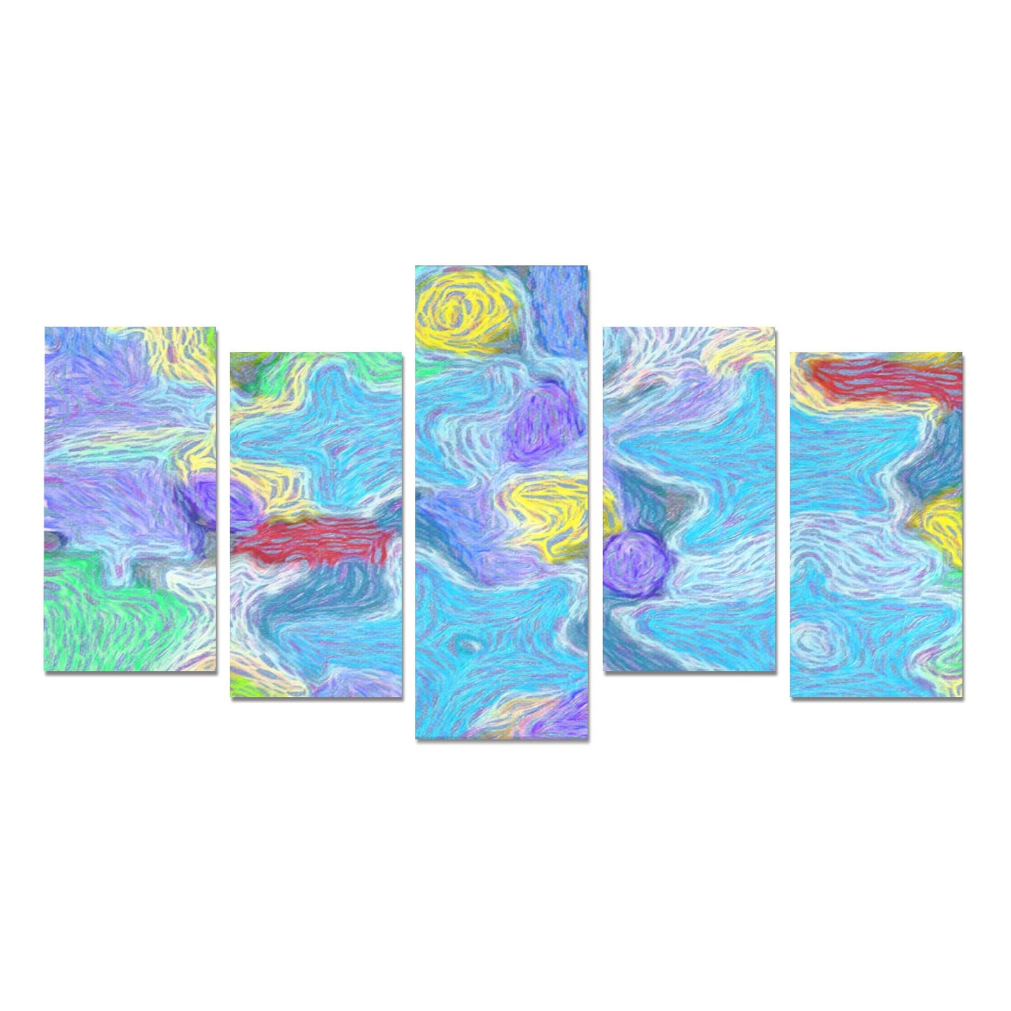 Canvas Wall Art Prints (No Frame) 5-Pieces - "Stars"