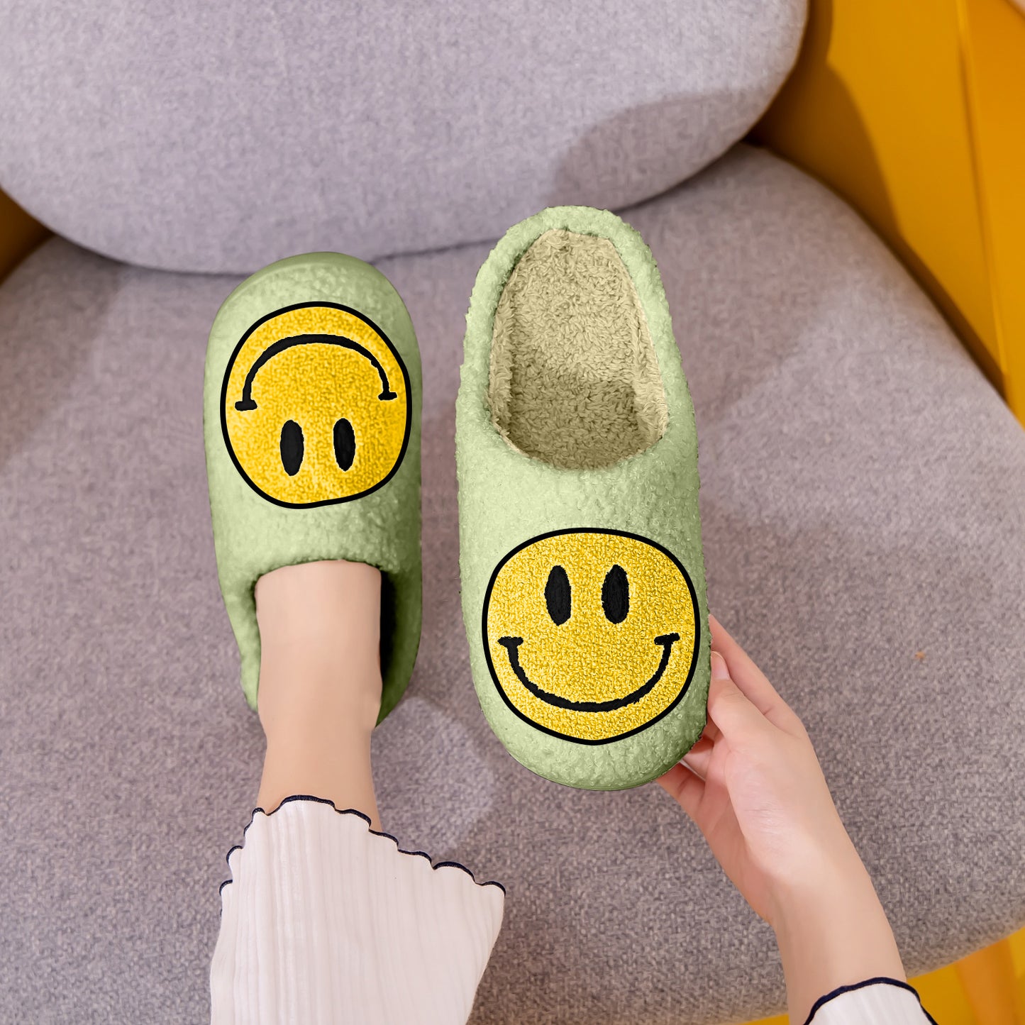 Melody Smiley Face Slippers - Aaria Tees Aaria Tees