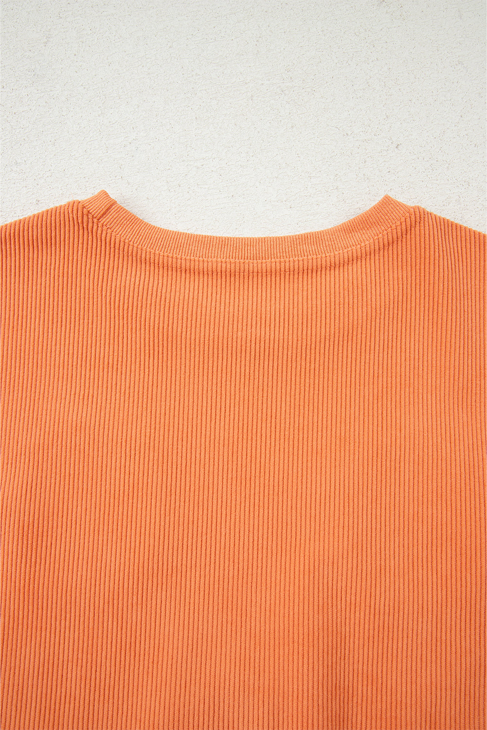 Orange Sequin Pumpkin Patched Twisted Rib Baggy Sweatshirt