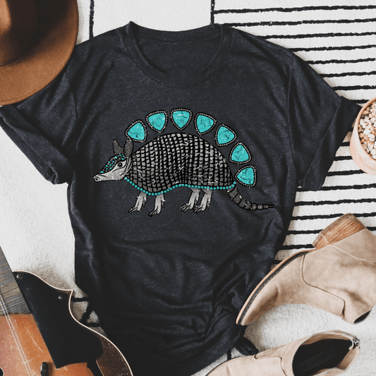 Turquoise Armadillo Graphic Tee