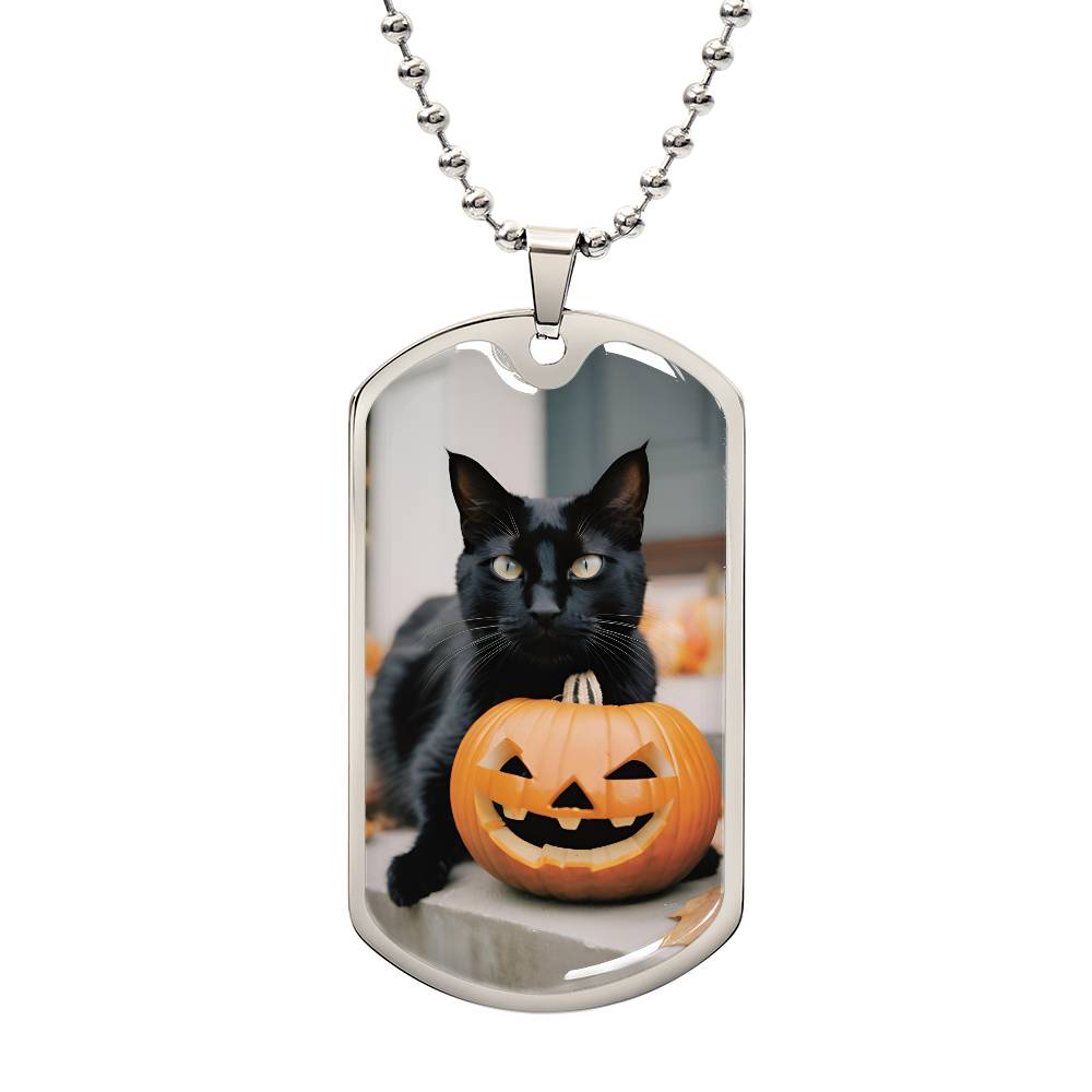 Halloween Black Cat Necklace