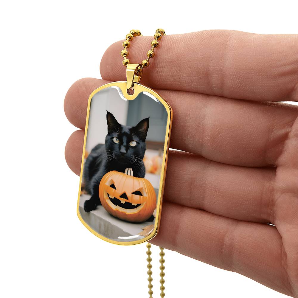 Halloween Black Cat Necklace