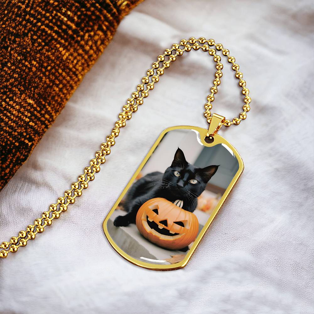 Halloween Black Cat Necklace